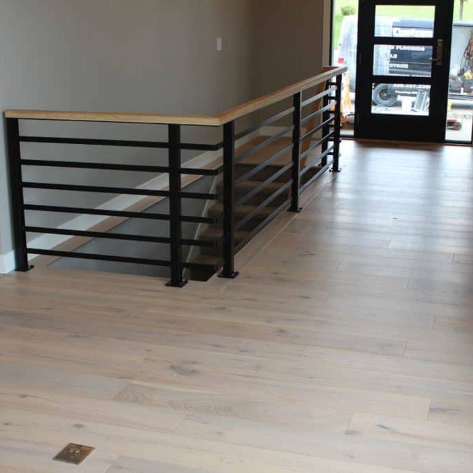Installed tile flooring in home